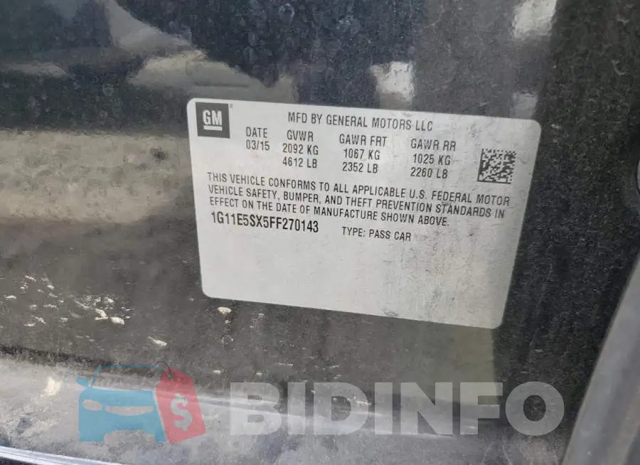 1G11E5SX5FF270143 Photo# 12