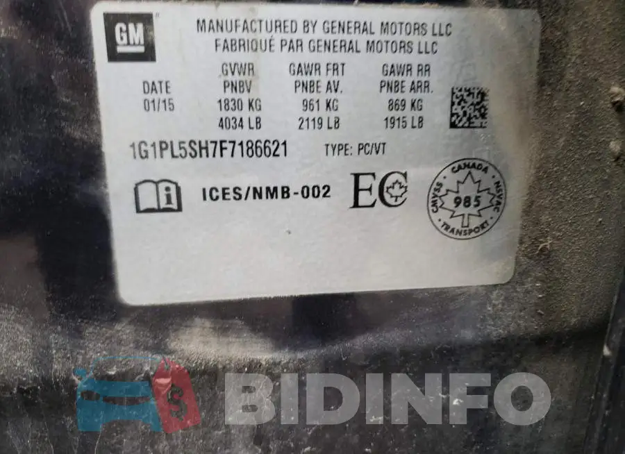 1G1PL5SH7F7186621 Photo# 12