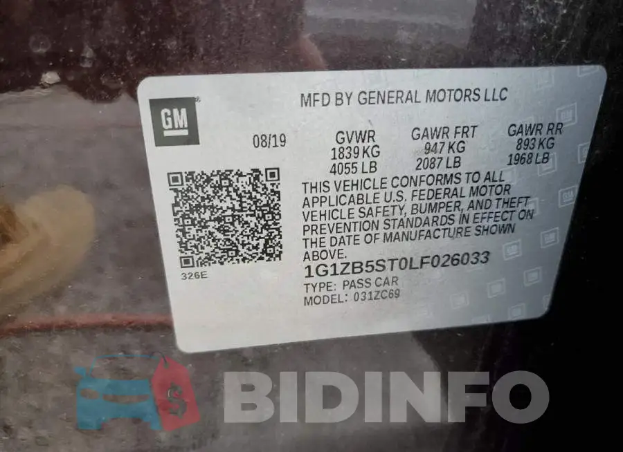 1G1ZB5ST0LF026033 Photo# 12