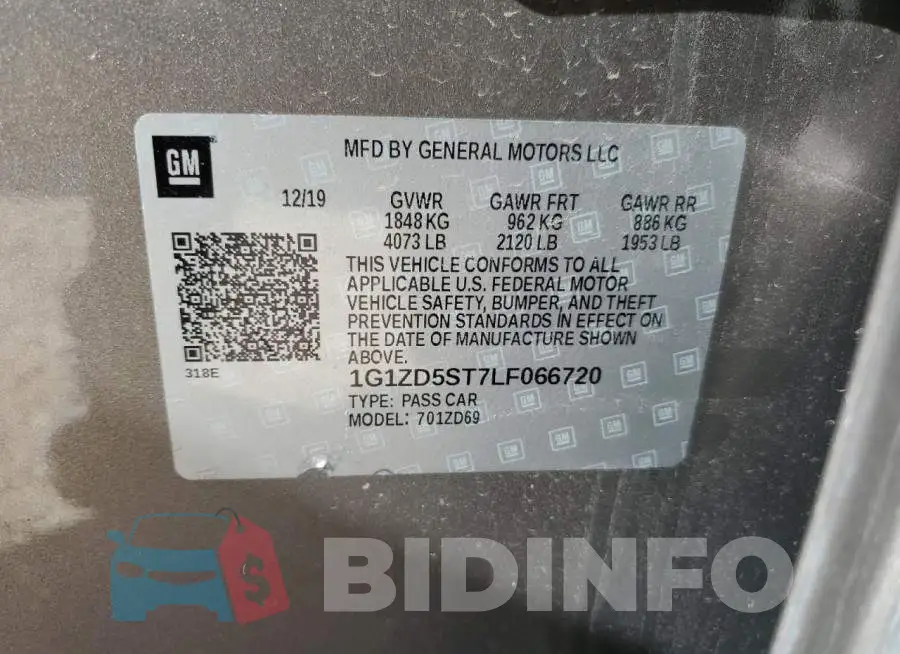 1G1ZD5ST7LF066720 Photo# 12