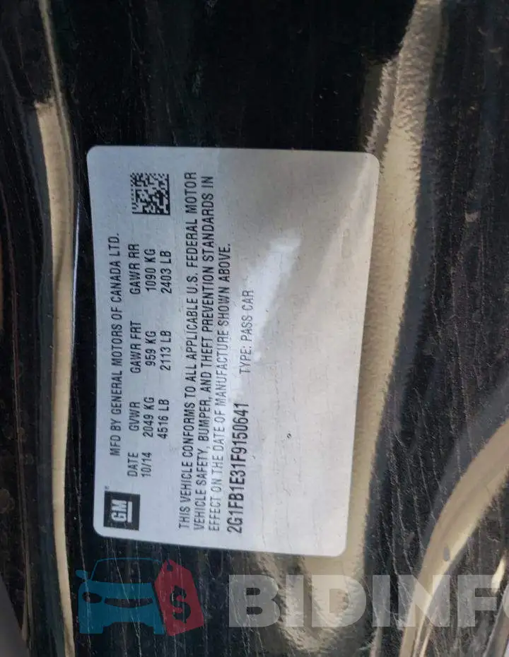 2G1FB1E31F9150641 Photo# 12