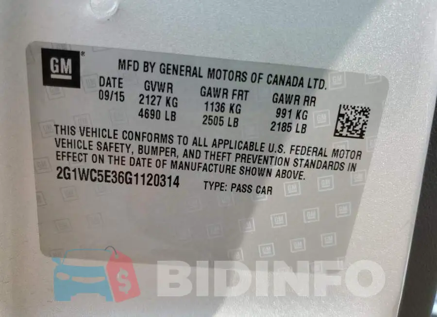 2G1WC5E36G1120314 Photo# 12