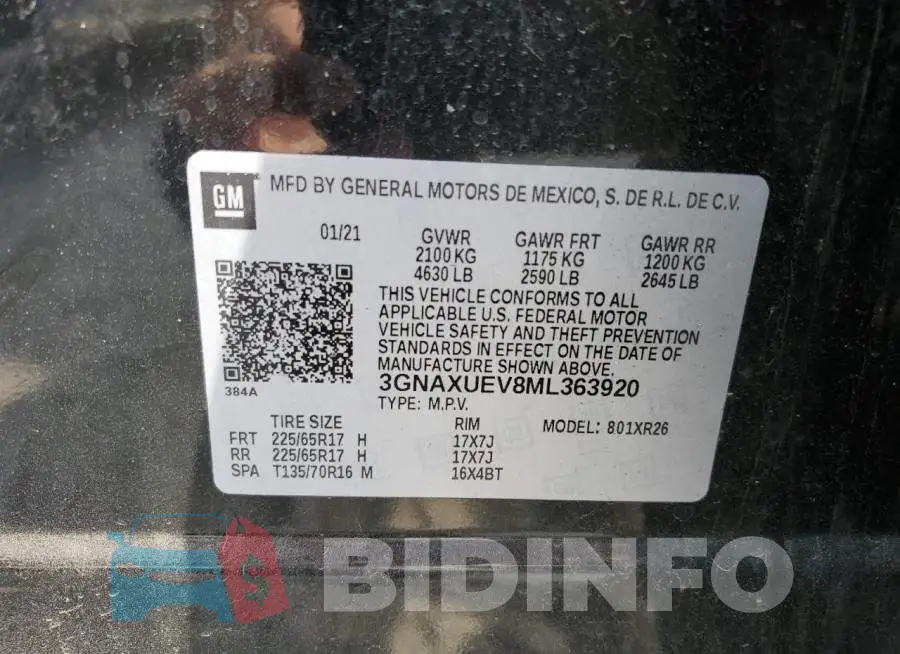 3GNAXUEV8ML363920 Photo# 13