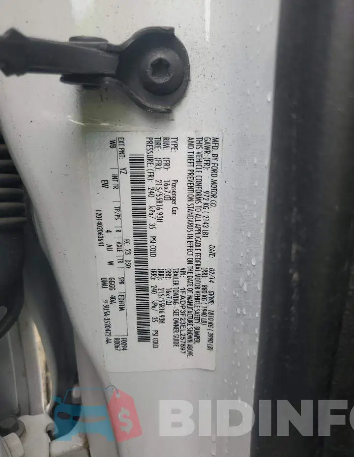 1FADP3F23EL257897 Photo# 12