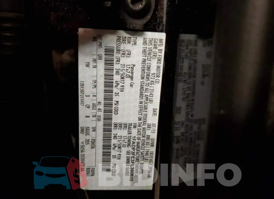 1FADP3FE3FL360832 Photo# 12