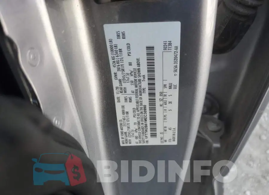 1FT7W2B61MEC30990 Photo# 12