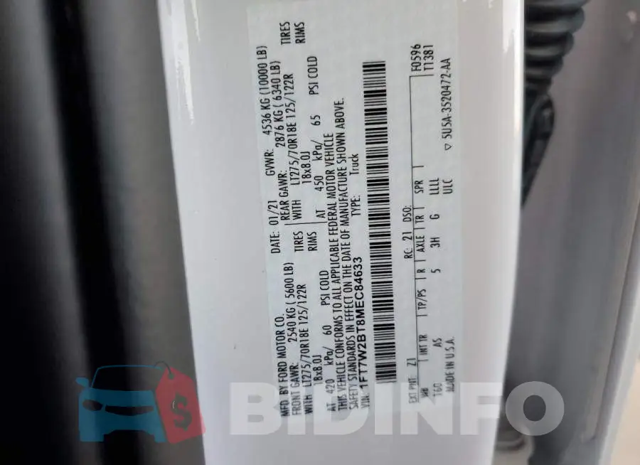 1FT7W2BT8MEC84633 Photo# 12