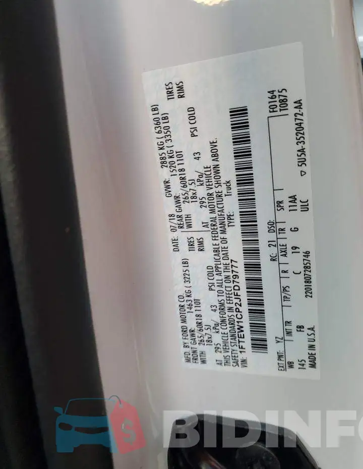 1FTEW1CP2JFD79777 Photo# 12