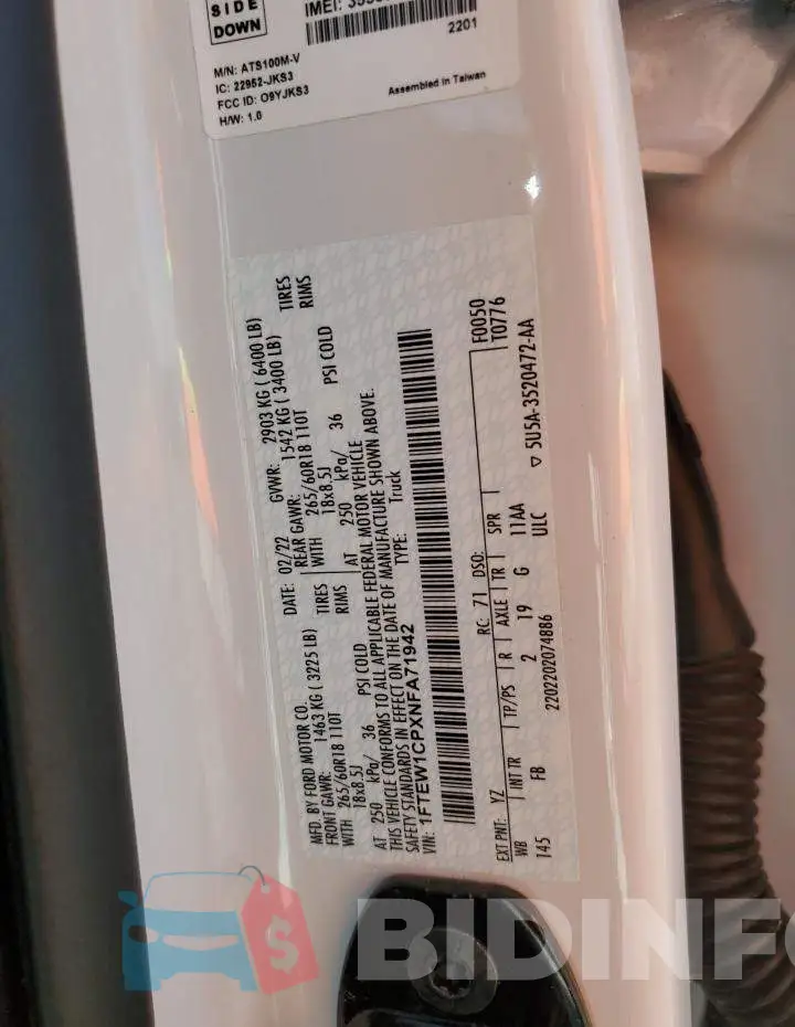 1FTEW1CPXNFA71942 Photo# 12