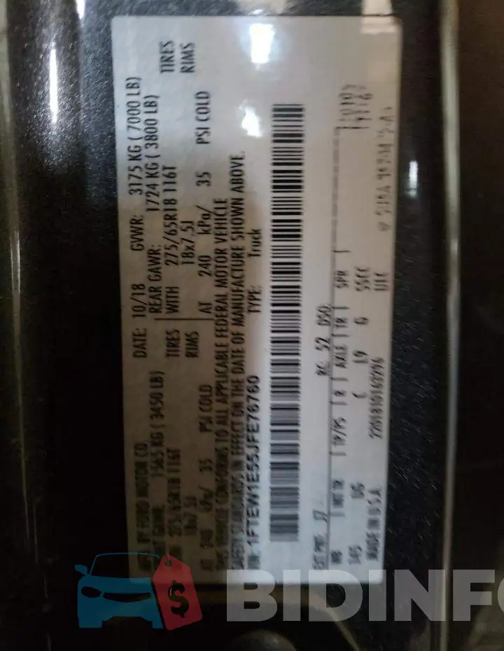 1FTEW1E55JFE76760 Photo# 12