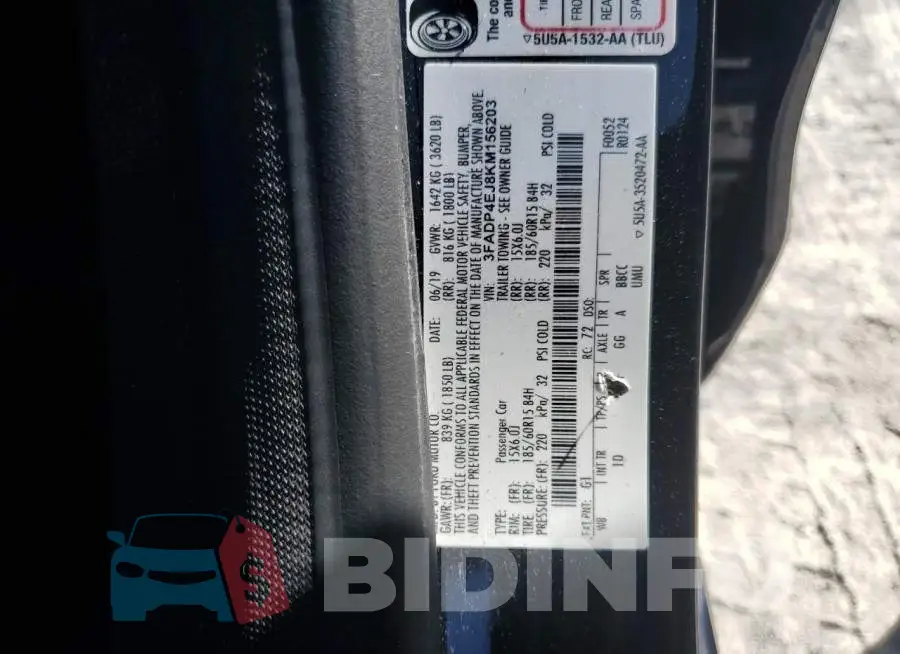 3FADP4EJ8KM156203 Photo# 12