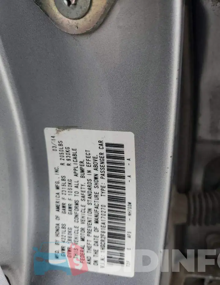 1HGCR2F81EA170270 Photo# 12
