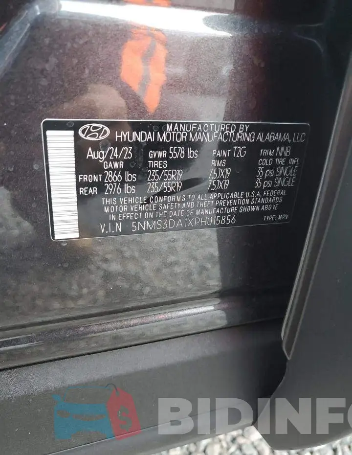 5NMS3DA1XPH015856 Photo# 13