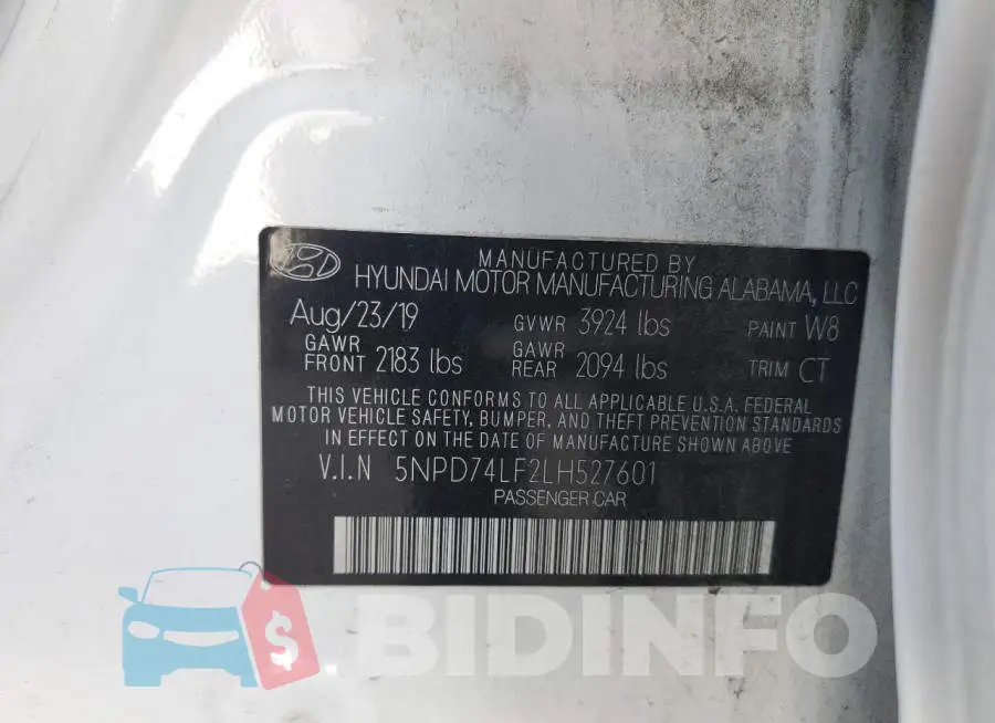 5NPD74LF2LH527601 Photo# 12
