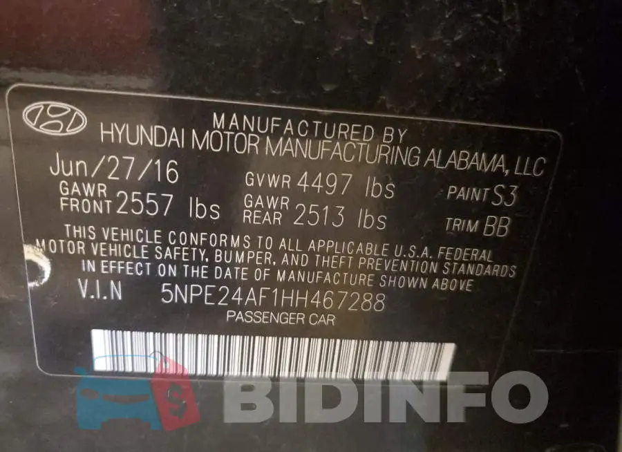 5NPE24AF1HH467288 Photo# 12