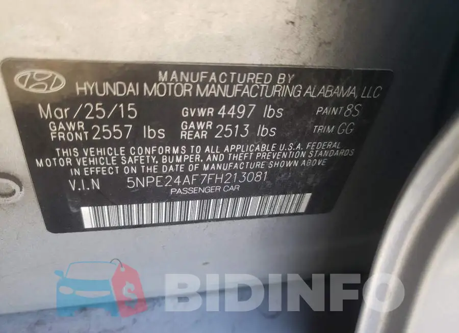 5NPE24AF7FH213081 Photo# 12