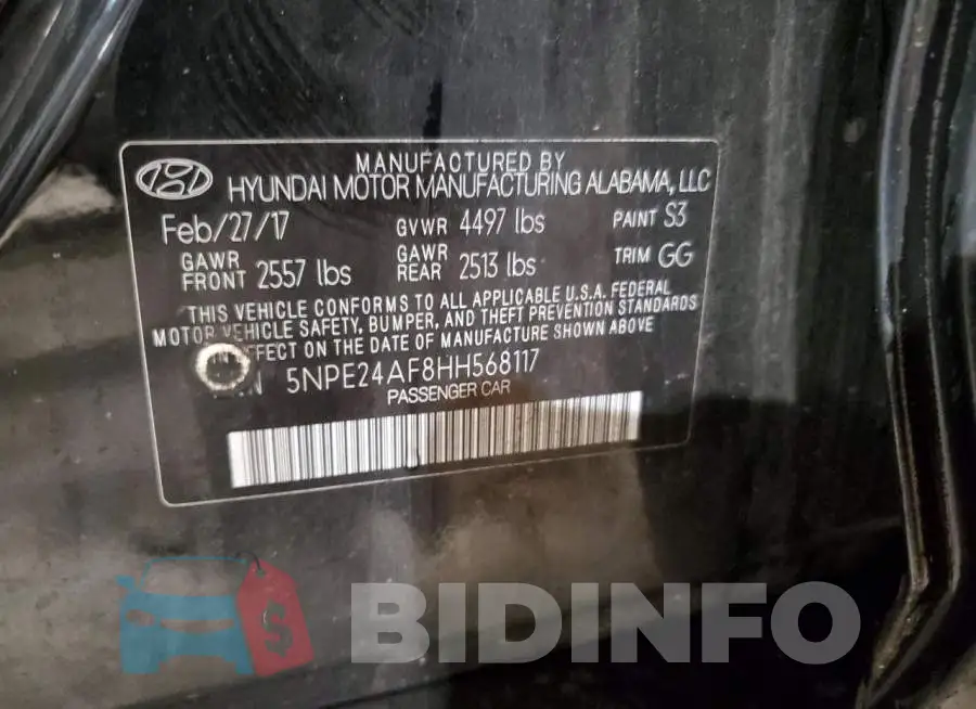 5NPE24AF8HH568117 Photo# 12