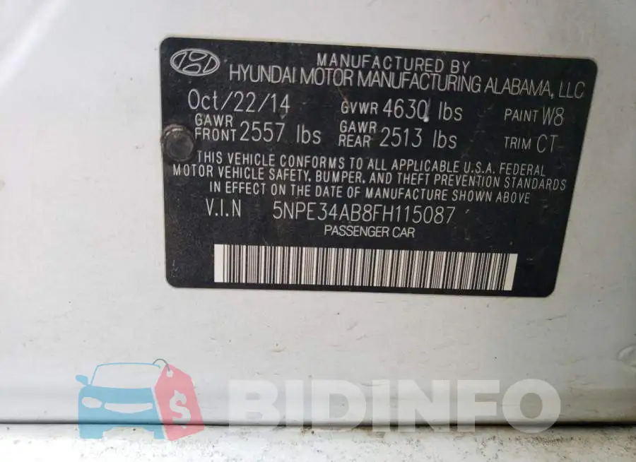 5NPE34AB8FH115087 Photo# 12