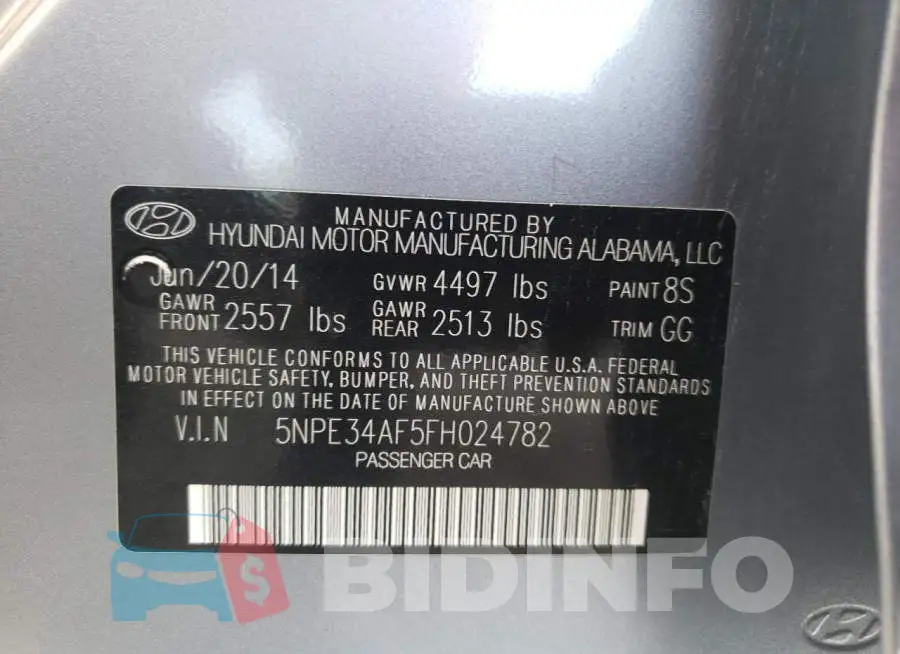 5NPE34AF5FH024782 Photo# 12