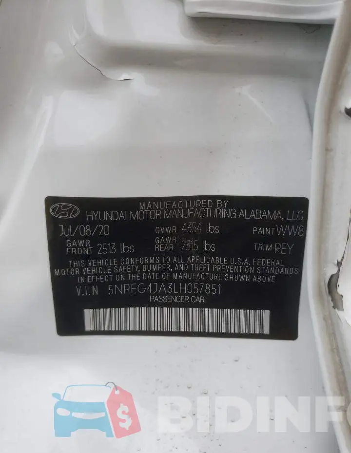5NPEG4JA3LH057851 Photo# 13
