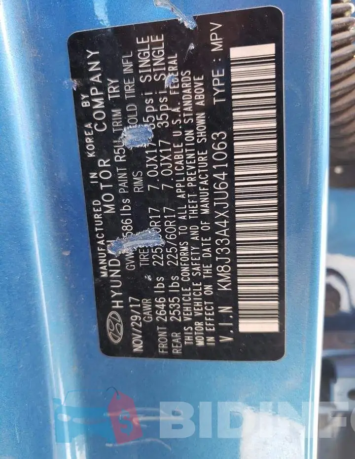 KM8J33A4XJU641063 Photo# 13