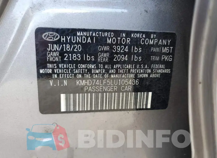 KMHD74LF5LU105436 Photo# 12