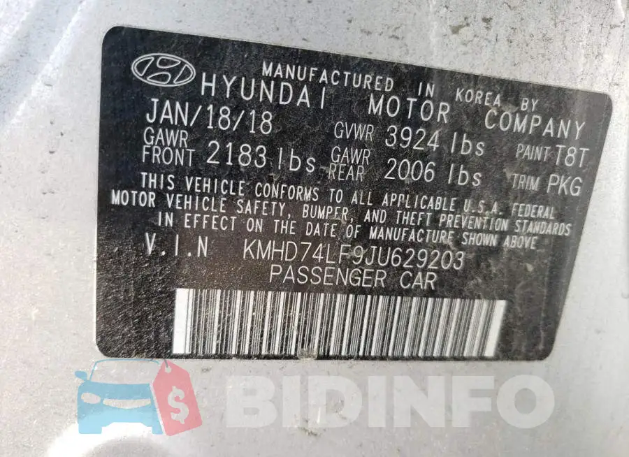 KMHD74LF9JU629203 Photo# 12