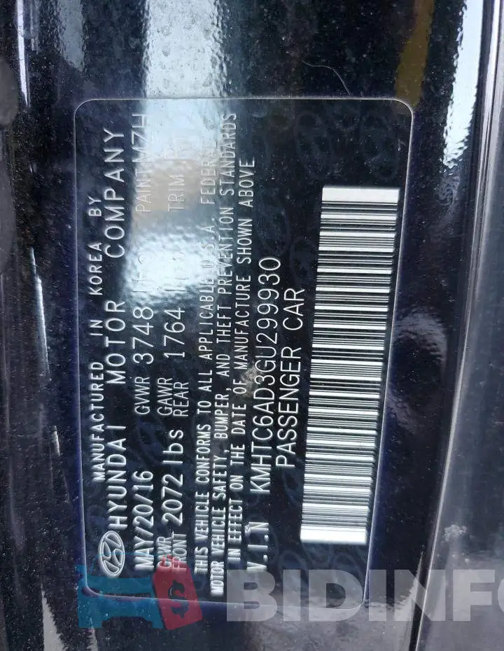 KMHTC6AD3GU299930 Photo# 13