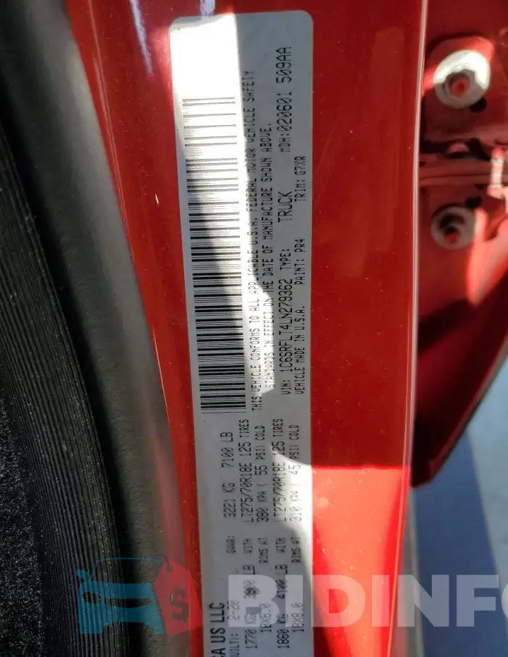 1C6SRFLT4LN279362 Photo# 12