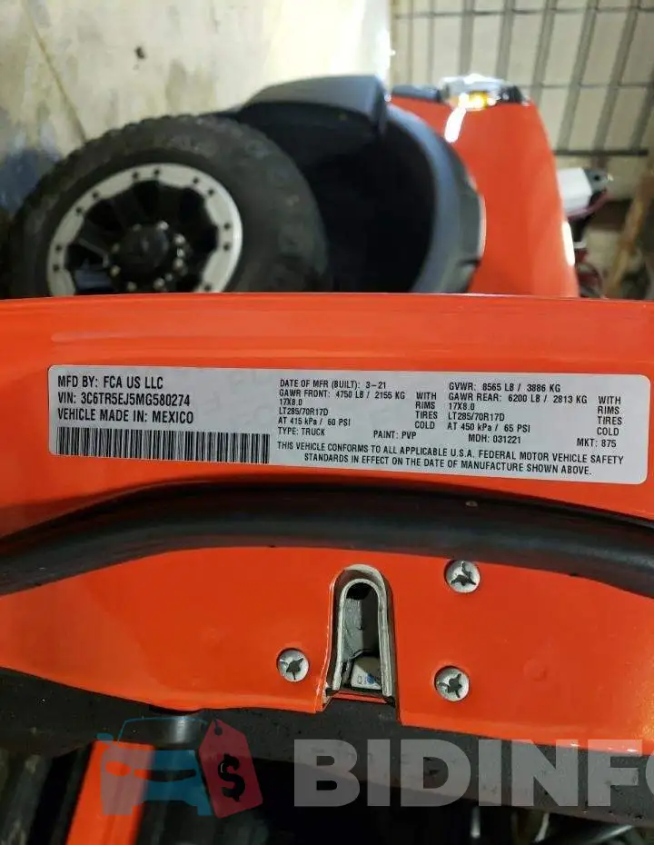 3C6TR5EJ5MG580274 Photo# 12