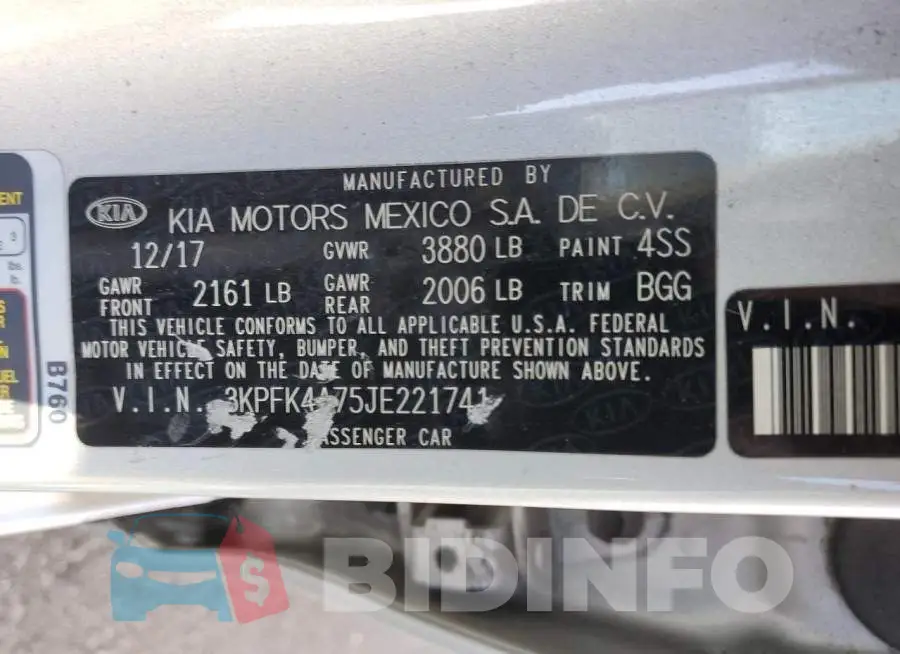 3KPFK4A75JE221741 Photo# 12