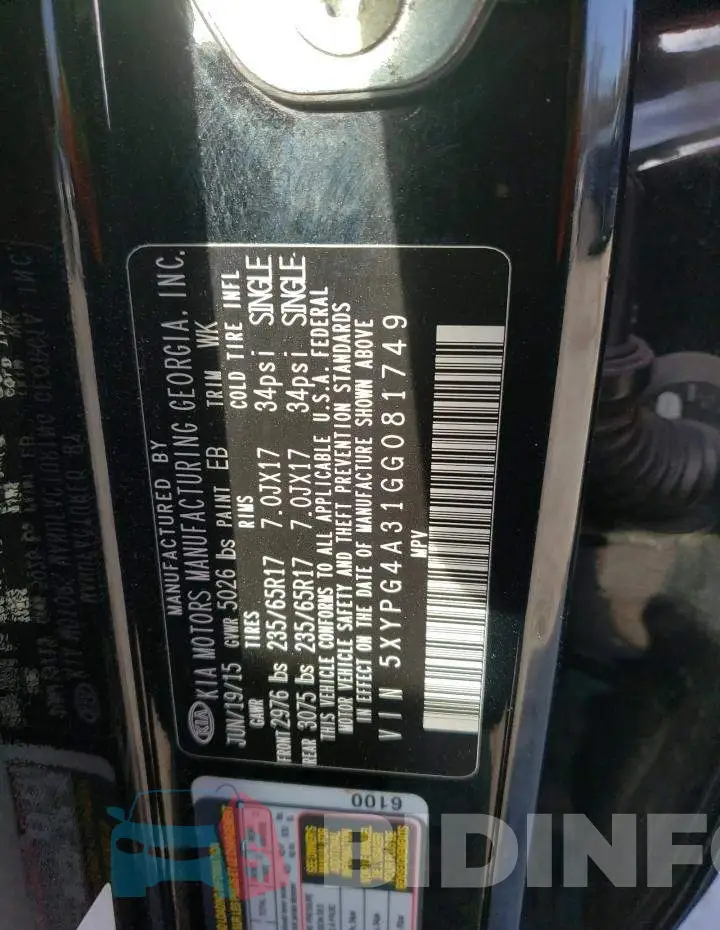 5XYPG4A31GG081749 Photo# 13