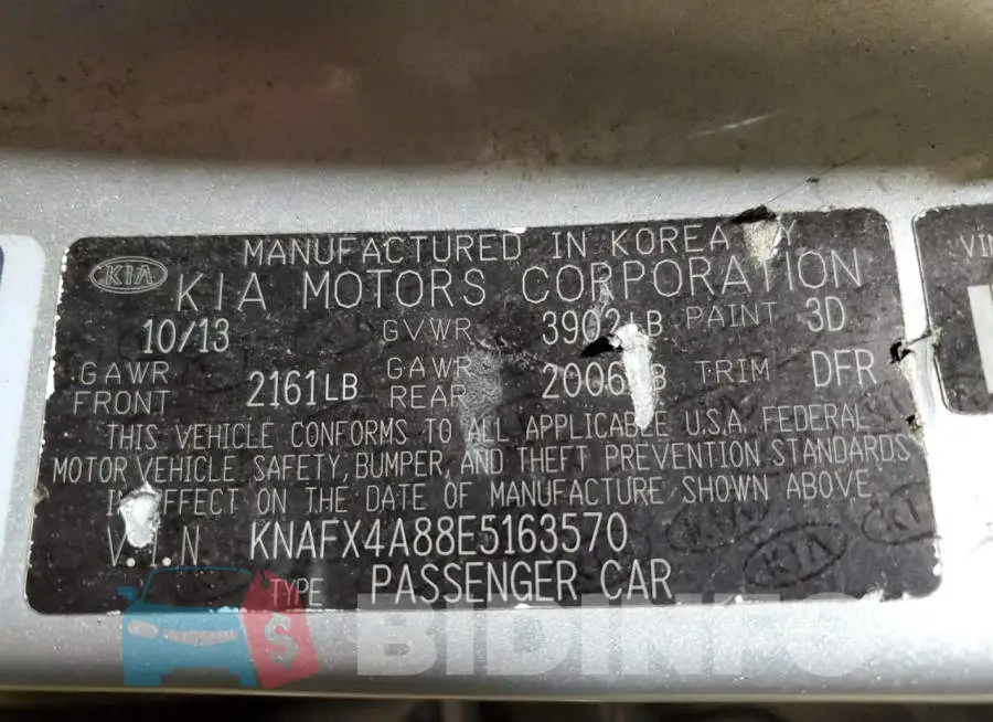 KNAFX4A88E5163570 Photo# 12