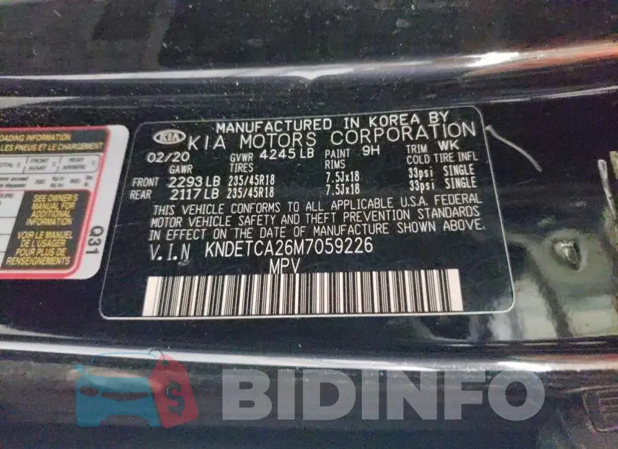 KNDETCA26M7059226 Photo# 13