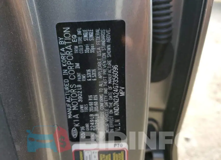 KNDJN2A24G7356096 Photo# 12