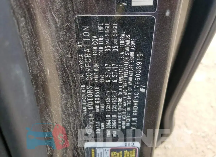KNDMB5C17F6033919 Photo# 13
