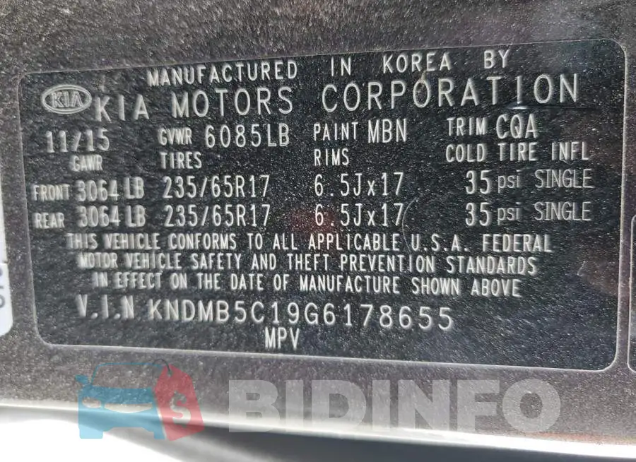 KNDMB5C19G6178655 Photo# 13