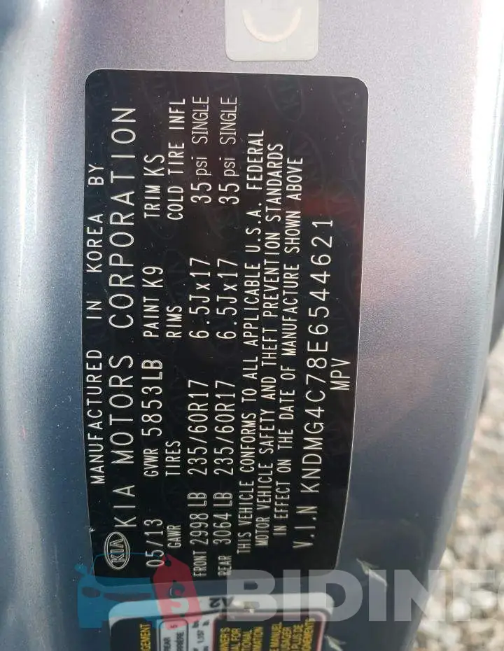KNDMG4C78E6544621 Photo# 14