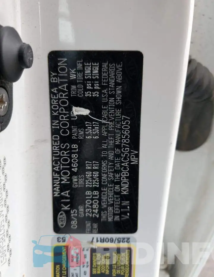 KNDPBCAC5G7856057 Photo# 12