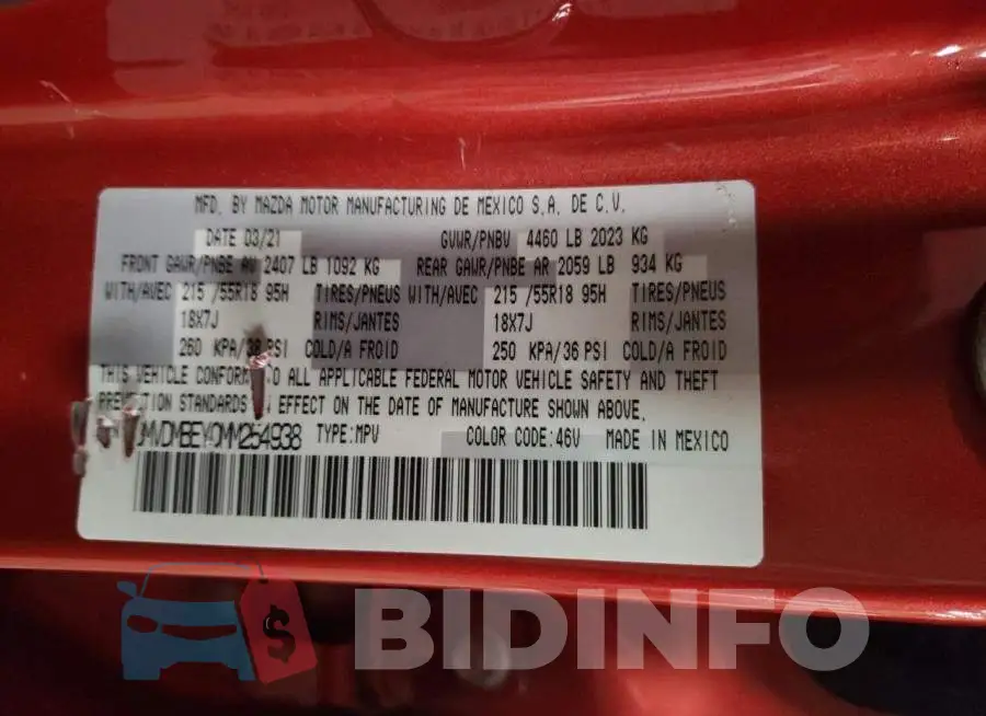 3MVDMBEY0MM254938 Photo# 12