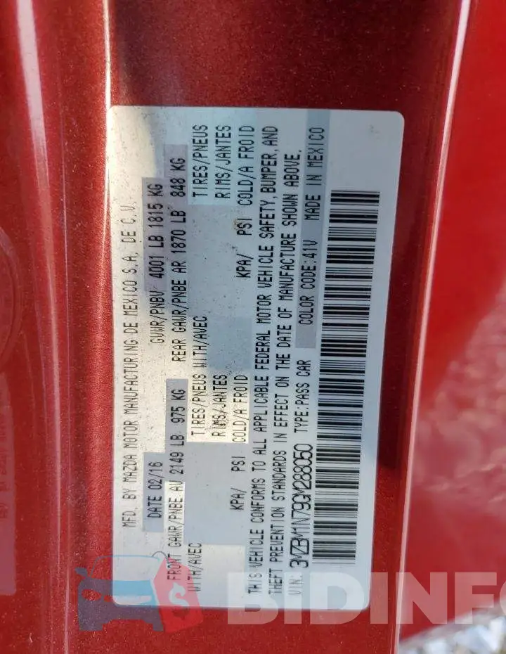 3MZBM1N79GM288050 Photo# 12