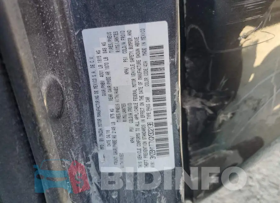 3MZBM1T7XGM302136 Photo# 12