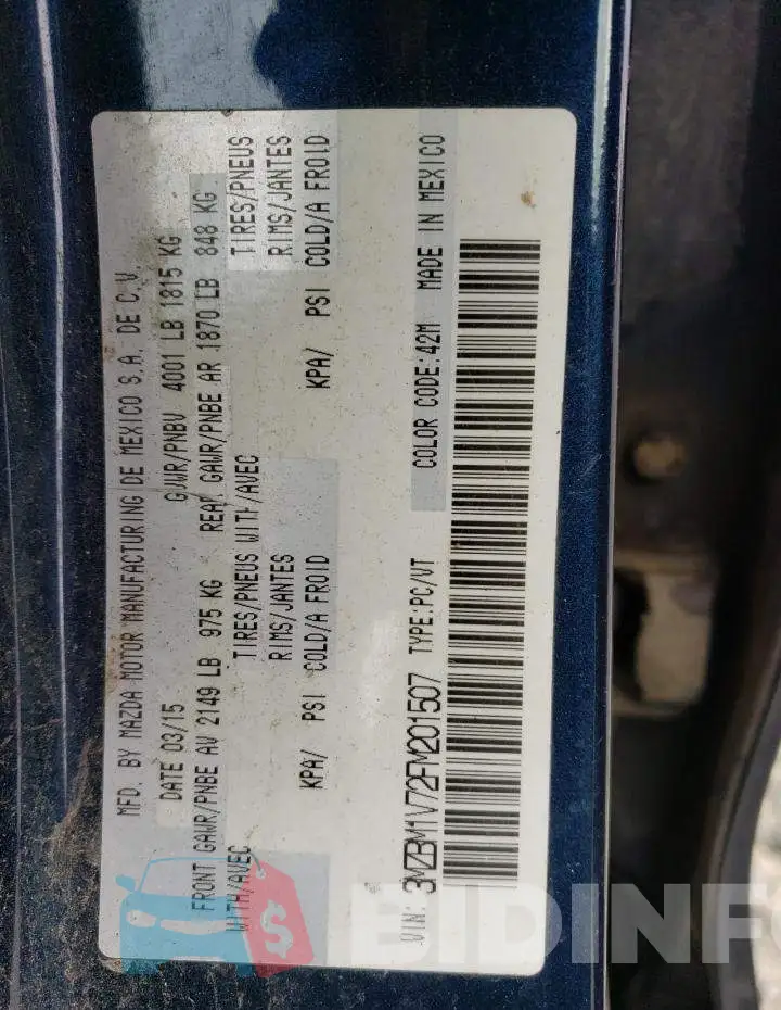 3MZBM1V72FM201507 Photo# 12