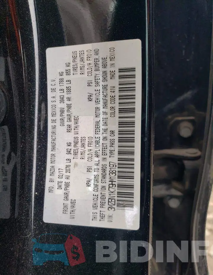 3MZBN1K79HM138197 Photo# 12