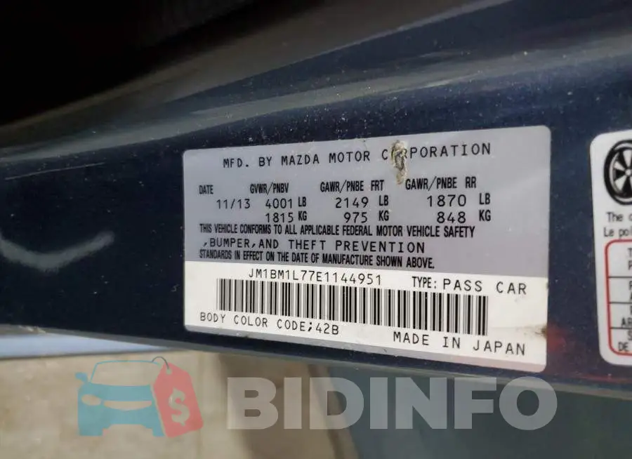 JM1BM1L77E1144951 Photo# 12