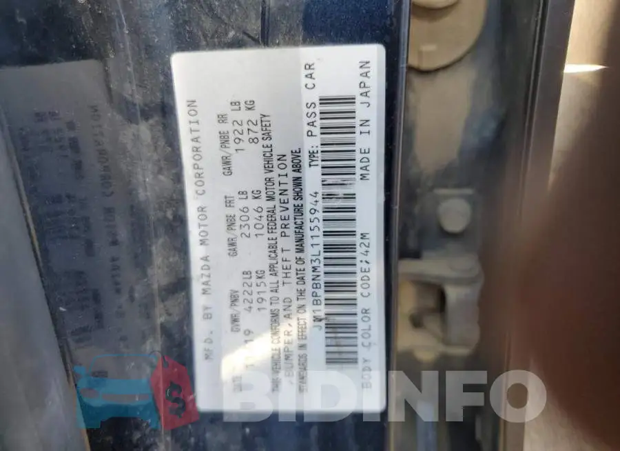JM1BPBNM3L1155944 Photo# 12