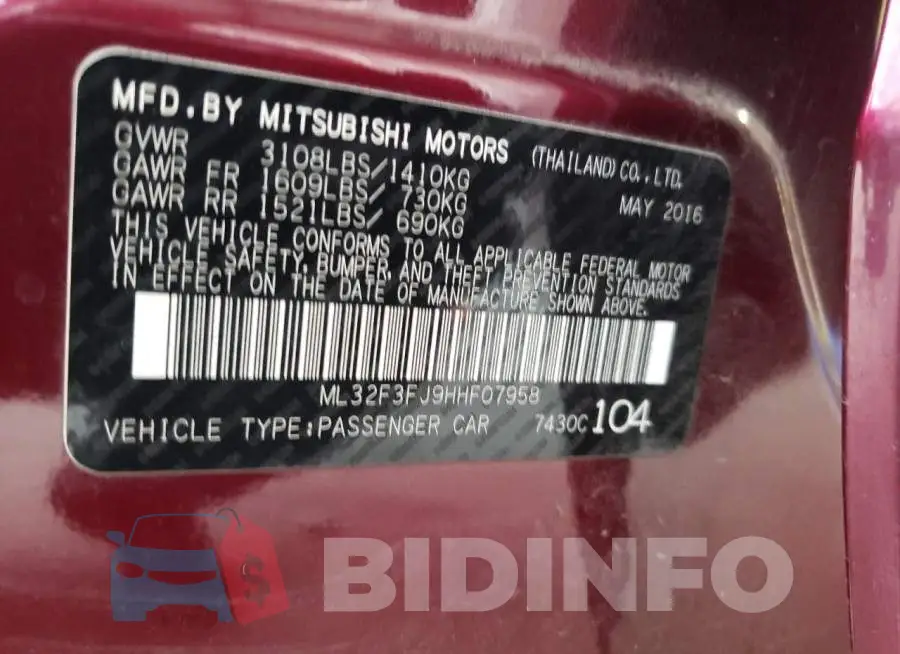 ML32F3FJ9HHF07958 Photo# 13