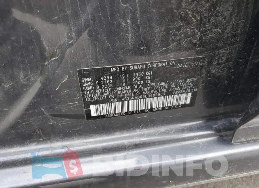 4S3GKAB69L3606903 Photo# 12