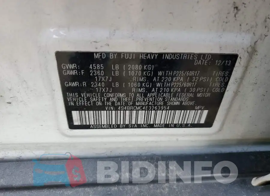 4S4BRCMC4E3263954 Photo# 12