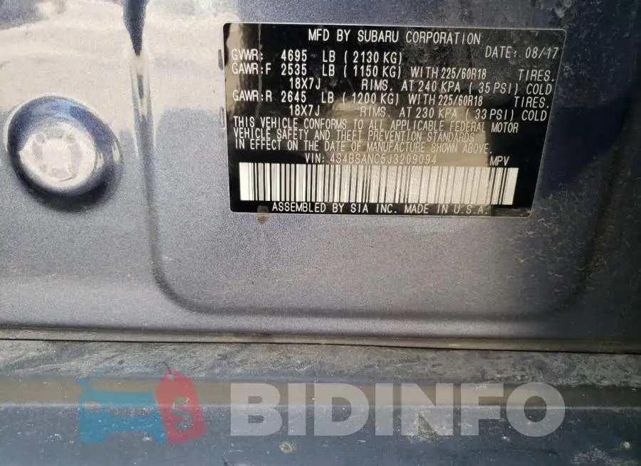 4S4BSANC5J3209094 Photo# 13